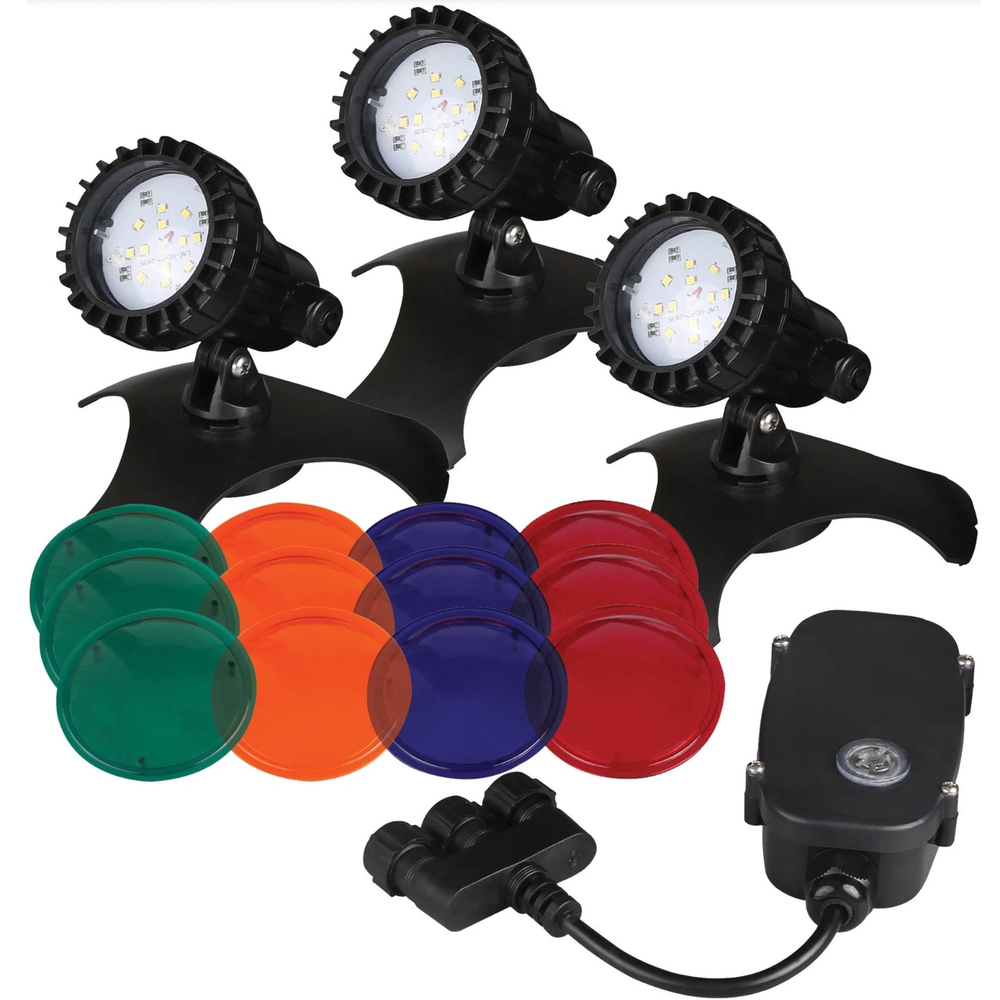 Pondmaster LED Pond Lights - 3 with Photosensor and Transformer - 02389 ** Clearance **