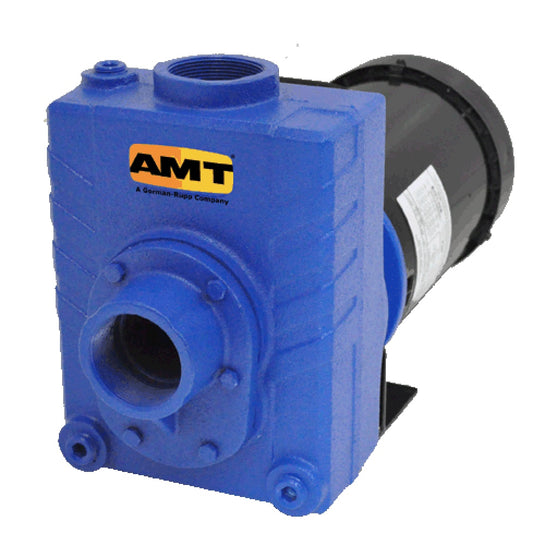 AMT 2763-95 2" Cast Iron Self-Priming Electric Motor Driven Centrifugal Pump (2 HP, ODP, 56J, 230/460V, Three Phase, Buna-N)