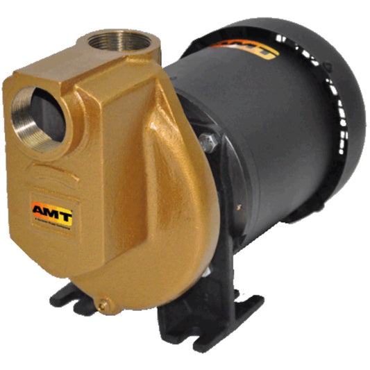 AMT 3890-97 1-1/2" Bronze Self-Priming Electric Motor Driven Centrifugal Chemical Pump (1-1/2 HP, TEFC, 56J, 115/230V, Single Phase, Viton®/SS)