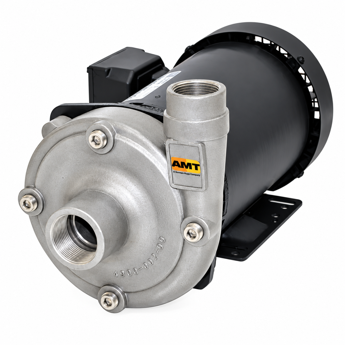 AMT 489D-98 High Head Straight Centrifugal Pump Stainless Steel (3/4 HP, 230/460V, Three Phase, TEFC, Suction 1-1/4" and Discharge 1")