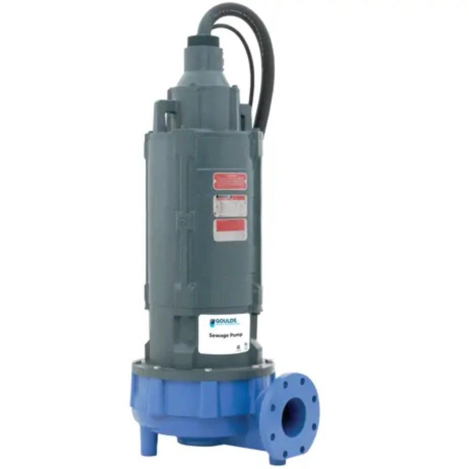 Goulds 4NS12Q2BC 4NS 4″ Non-Clog Sewage Pump (30 HP, Three Phase, 200V, 1750 RPM)