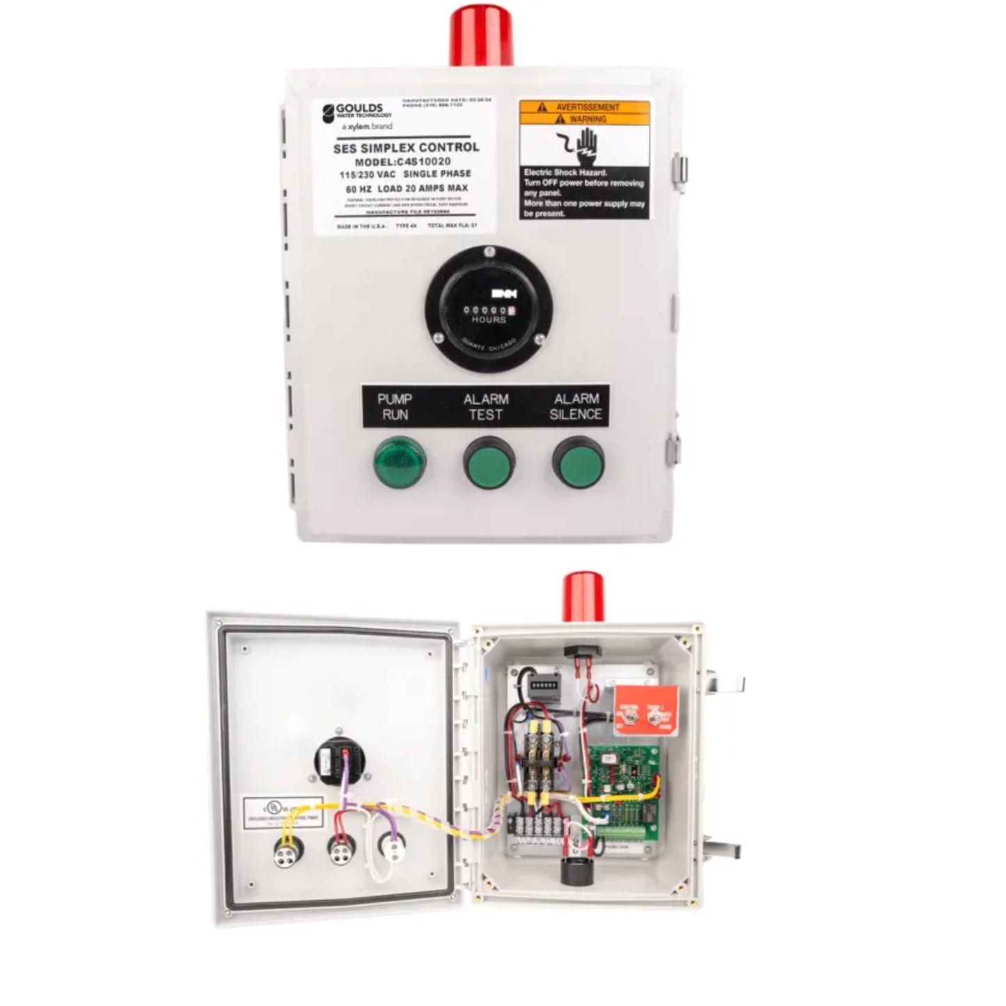 Goulds C4D32025 Series "Core 4" Control Panel (Duplex, Three Phase, 20-25 Amp Range)