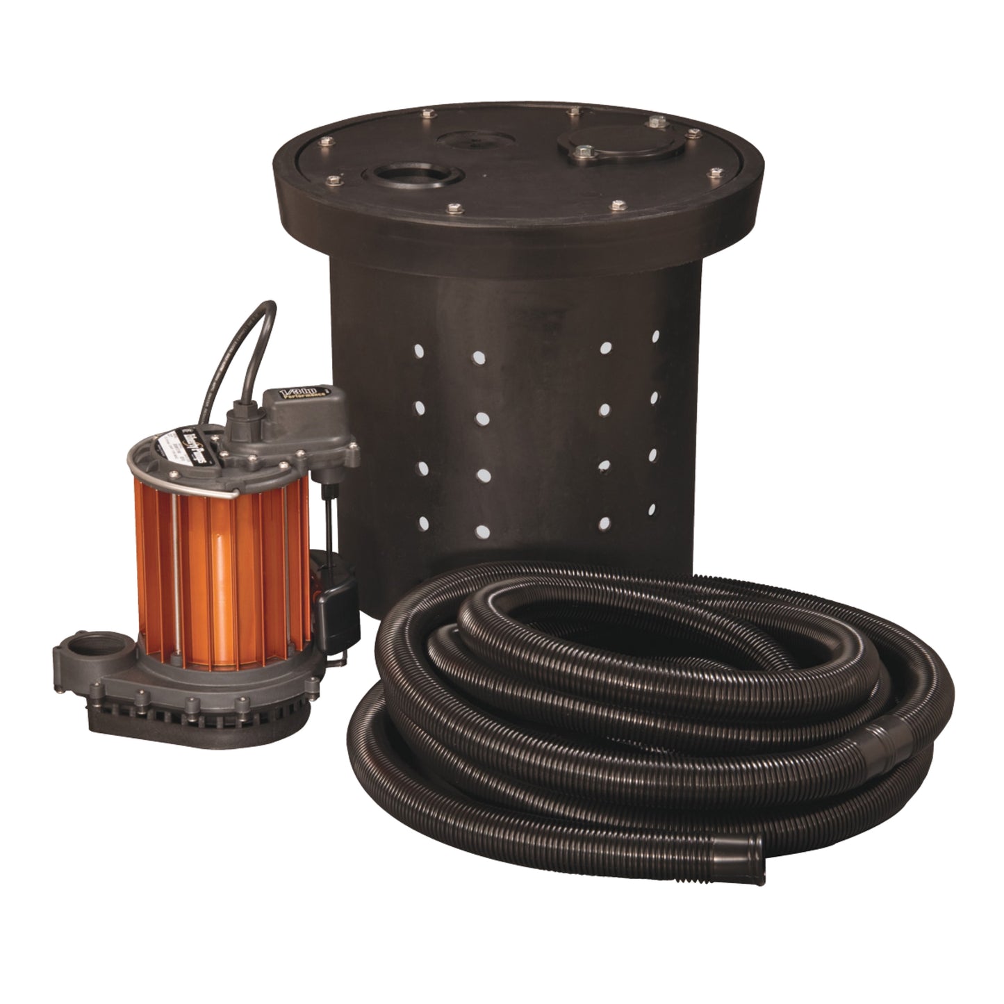 Liberty CSP-457 Crawl Space Sump Pump Kit - Basin, Sump Pump & Hose Kit (1/2 HP, Single Phase, 115V, 10' Cord)