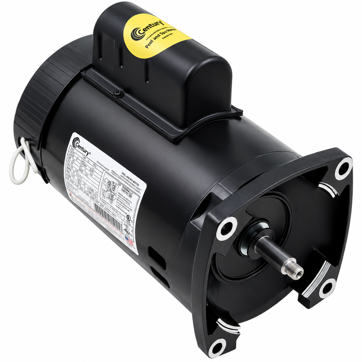 Century B2853V1 Pool & Spa Pump Motor (1 HP, 115/230V, 3450 RPM, 56Y Square Flange)