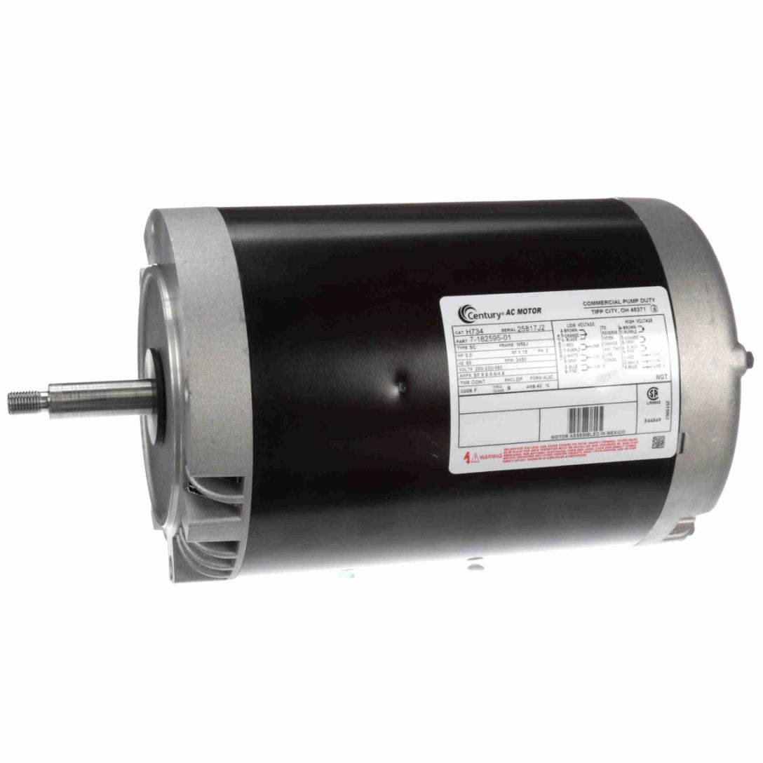 Century H734 3.45 HP General Purpose Pump Electric Motor (Three Phase, 50/60 Hz, 200-230/460V, 3600 RPM, N56J, DP)**Clearance**