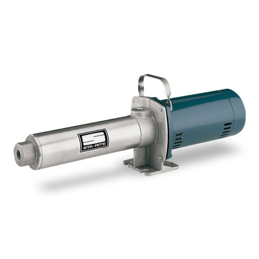 Sta-Rite HPS7E3-01 HP Series Signature 2000 Stainless Steel High-Pressure Booster Pump (1 HP, Three Phase, 208-230/460V, ODP, 7 GPM)