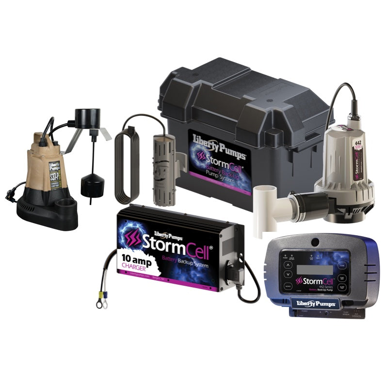 Liberty PCS37-P-442-10A Sump Pump Combo StormCell® 442-Series (1/3 HP, Single Phase, 115V)