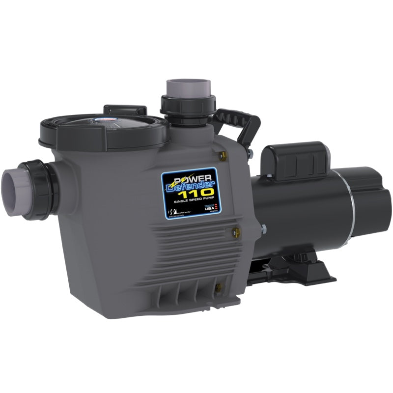 Waterway PD-110 Power Defender 1.1 HP Single Speed Dual Voltage Pool Pump
