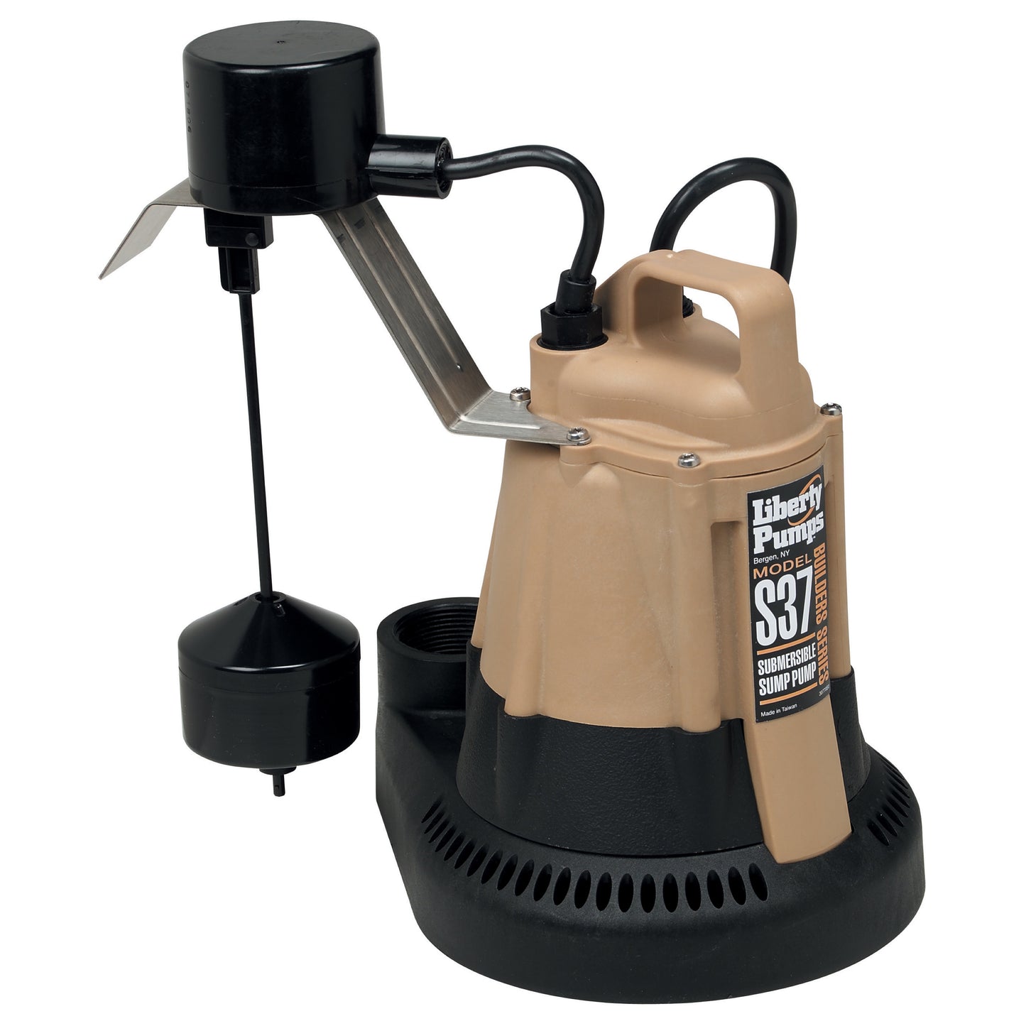 Liberty S37 S-30 Builders Series Submersible Sump Pump (1/3 HP, Single Phase, 115V, Automatic, 10' Cord)
