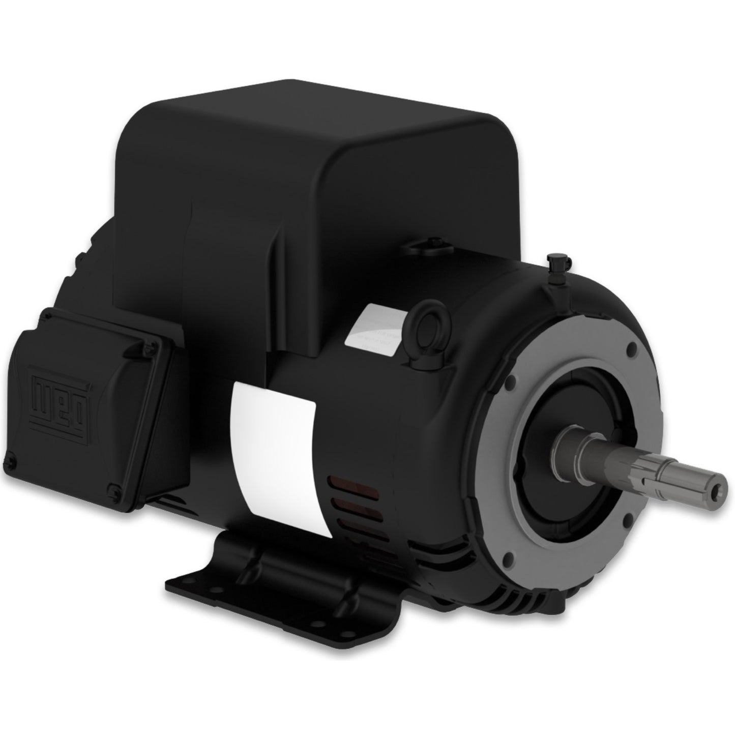 WEG 00336OS1B182JM-S Electric Motor - Rolled Steel (3 HP, Single Phase, 115/208-230V, 3600 RPM, 60 Hz, 182/4JM, IC01, ODP, Foot-Mounted)