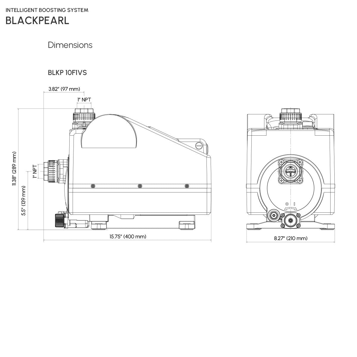 Pearl BLKP 10F1VS Constant Pressure Pump System (1 HP, Single Phase, 115/230V, 60Hz, 5-23GPM)