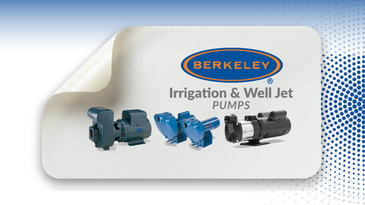 Pentair Berkeley irrigation and well jet pumps including LTHH centrifugal pump, SN series jet pump, and MS submersible pump for water supply systems at Dade Pump