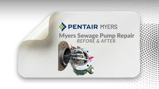 Myers Sewage Pump Repair Before and After at Dade Pump