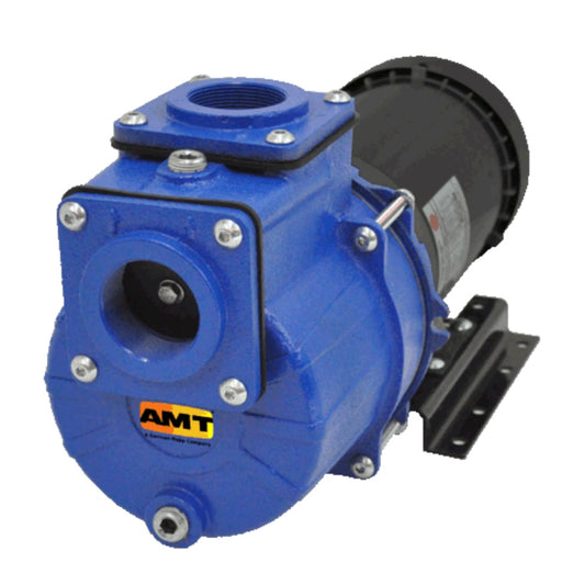 AMT 12SP10C-1P 1-1/4" Cast Iron Chemical Self-Priming Electric Motor Driven Centrifugal Pump (1 HP, TEFC, 56J, 115-208/230V, Single Phase, EPDM/EPR)