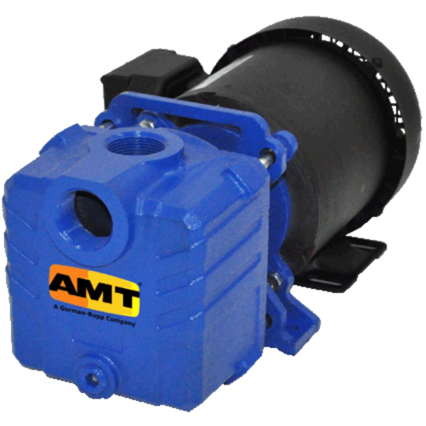 AMT 285H-95 1-1/4" Cast Iron Self-Priming Electric Motor Driven Centrifugal Pump (1-1/2 HP, TEFC, 56J, 115/230V, Single Phase, Buna-N/SS)