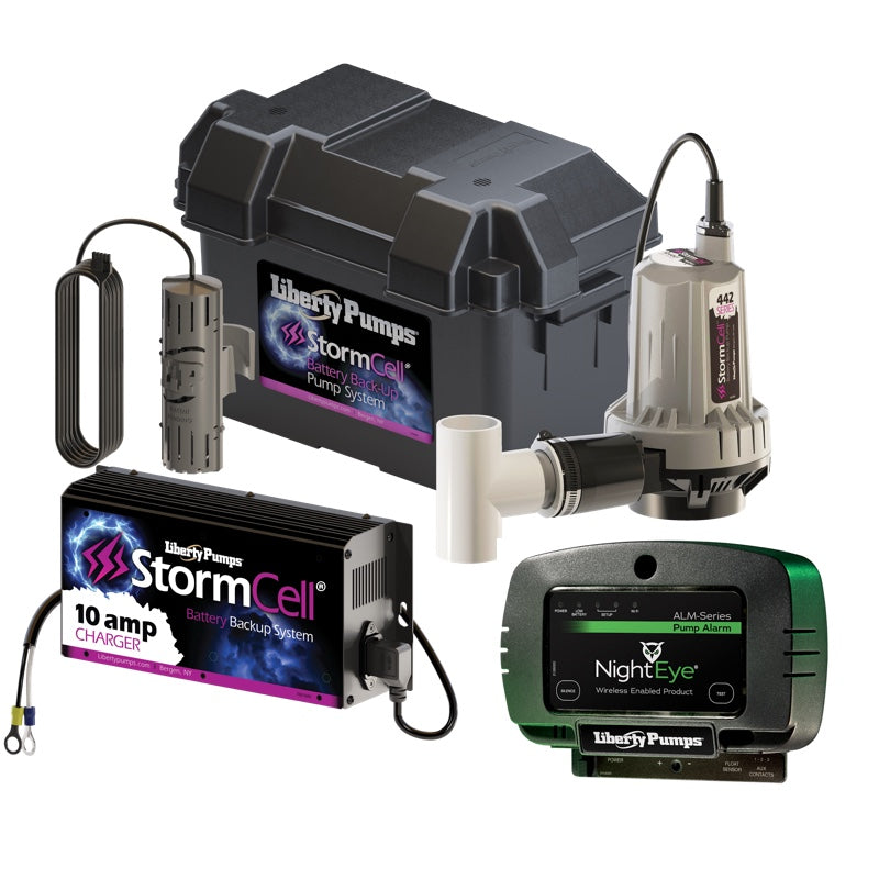 Liberty 442-10A-EYE Battery Back-Up Pump StormCell® 442-Series - NightEye Alarm