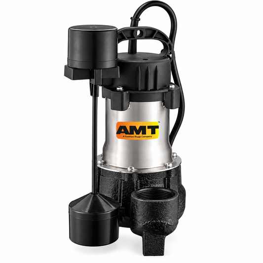 AMT 5000-95 Submersible Utility Sump Pump (2/5 HP, 115V, 1-1/2" NPT, with Automatic Vertical Float Switch)