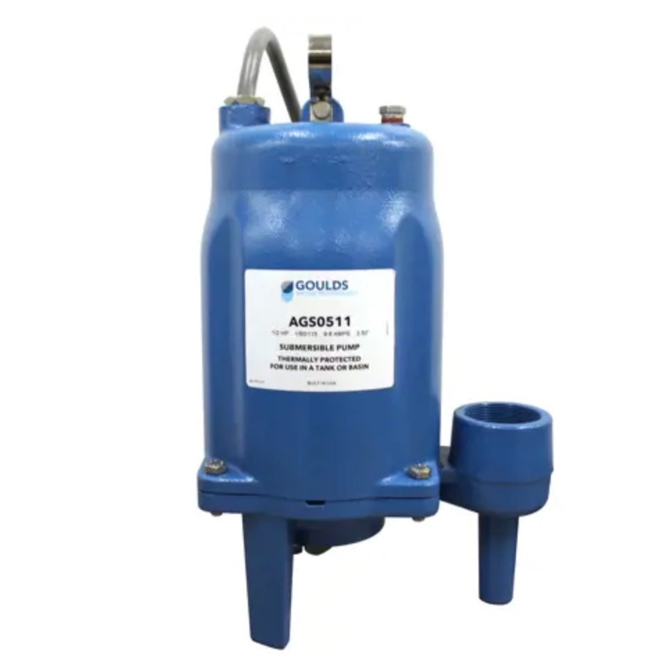 Goulds AGS1012 AGS Series Axial Grinder Pump (1 HP, Single Phase, 230V, 3500 RPM, Manual)