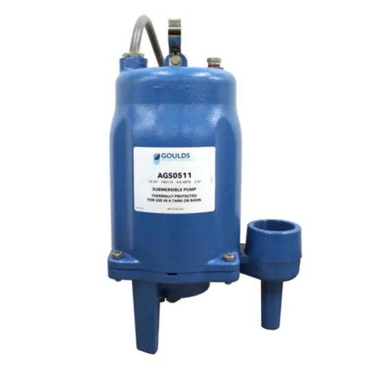 Goulds AGS1012PB AGS Series Axial Grinder Pump (1 HP, Single Phase, 230V, 3500 RPM, Piggyback Float Switch)