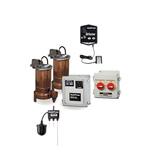 Liberty ELV280HV-D Elevator Duplex-Series Sump Pump System with OilTector® Control & Alarm (Duplex, 1/2 HP, Single Phase, 230V, 25' Cord, No Holding Tank)