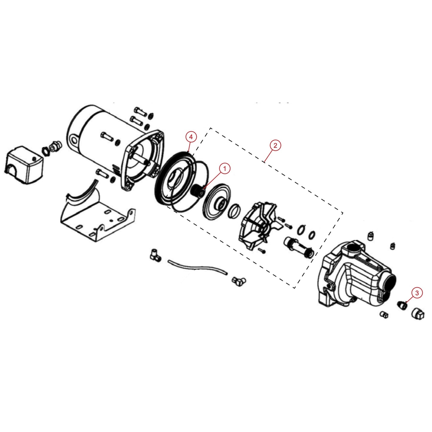 Franklin Electric 91180005 Model FVJ05CI VersaJet Series Cast Iron Shallow Well Jet Pump (1/2 HP, Single Phase, 115/230V, ODP)