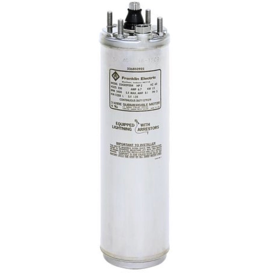 Franklin Electric 2247038602G - 4" Submersible Motor - Sand Fighter (5 HP, Single Phase, 230V, 3 Wire) ** Clearance **