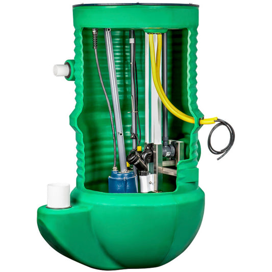 Franklin Electric V4PS96IGP-M231 96" PowerSewer System with Manual Grinder Pump (2 HP, 230V, Single Phase, 96" Basin)