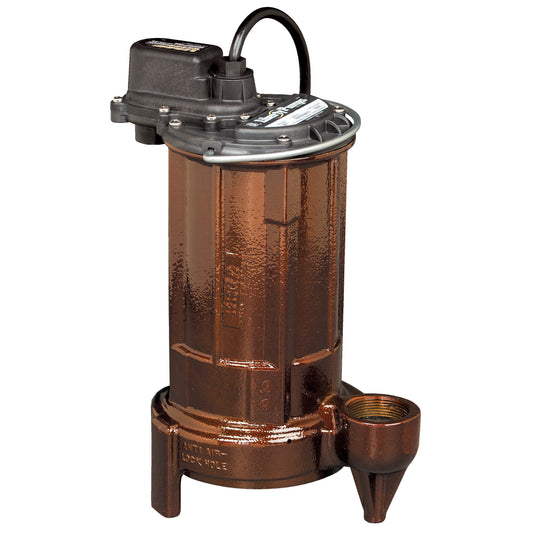 Liberty 290HV-5 Cast Iron Submersible Sump/Effluent Pump (3/4 HP, Single Phase, 208-230V, Manual, 50' Cord)