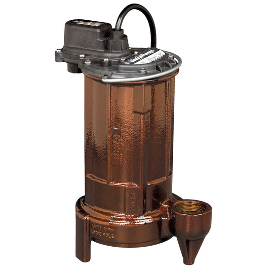 Liberty 280HV-5 Cast Iron Submersible Sump/Effluent Pump (1/2 HP, Single Phase, 208-230V, Manual, 50' Cord)