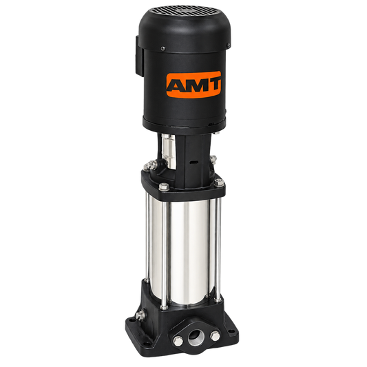 AMT MSV1-9-3P Multistage Pump (1 HP, 9 Stages, Three Phase, Stainless Steel and Cast Iron, 1" NPT Female Suction and Discharge)