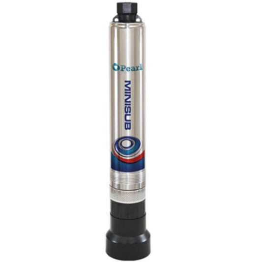 Pearl 4MSP 07A16S MINISUB 304 Stainless Steel 4" Bottom Suction Submersible Effluent Pump and Motor (3/4 HP, Single Phase, 115V, Flow from 2.5 GPM to 28 GPM)