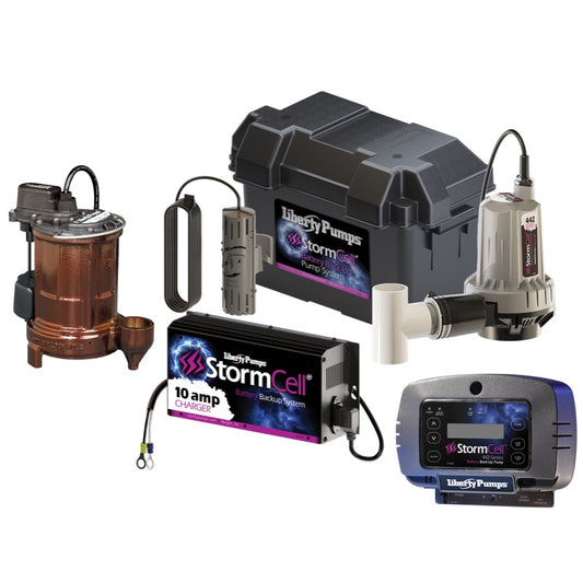 Liberty PC257-442-10A Sump Pump Combo StormCell® 442-Series (1/3 HP, Single Phase, 115V, Cast Iron)