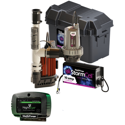 Liberty PC457-442-10A-EYE Sump Pump Combo StormCell® 442-Series - NightEye Alarm (1/2 HP, Single Phase, 115V)