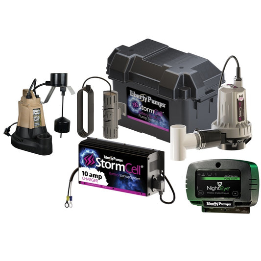 Liberty PCS37-P-442-10A-EYE Sump Pump Combo StormCell® 442-Series - NightEye Alarm (1/3 HP, Single Phase, 115V)