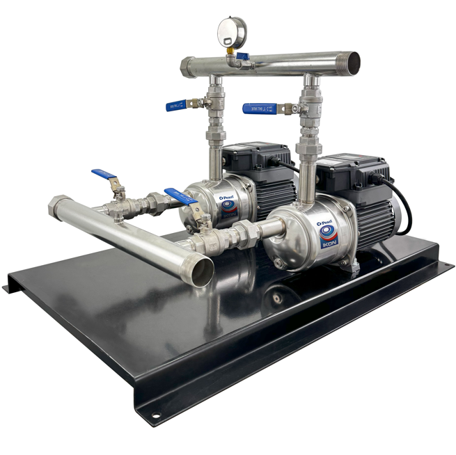 Pearl IKON 10F1VX2 Duplex Constant Pressure Pump System (1 HP, Single Phase, 115/230V, 60Hz, 11-37GPM)