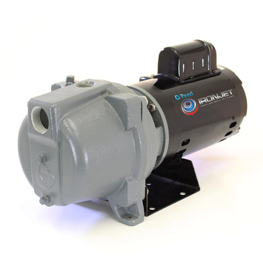 Pearl IRONJ-10F16P Shallow Well Self-Priming Jet Pump (1 HP, Single Phase, 115/230V)