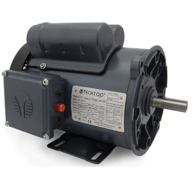 Techtop 1 HP RD1-RS-TF-56H-4-B-C-1 Farm Duty Electric Motor (1 HP, Single Phase, 1800 RPM, 56H, TEFC)
