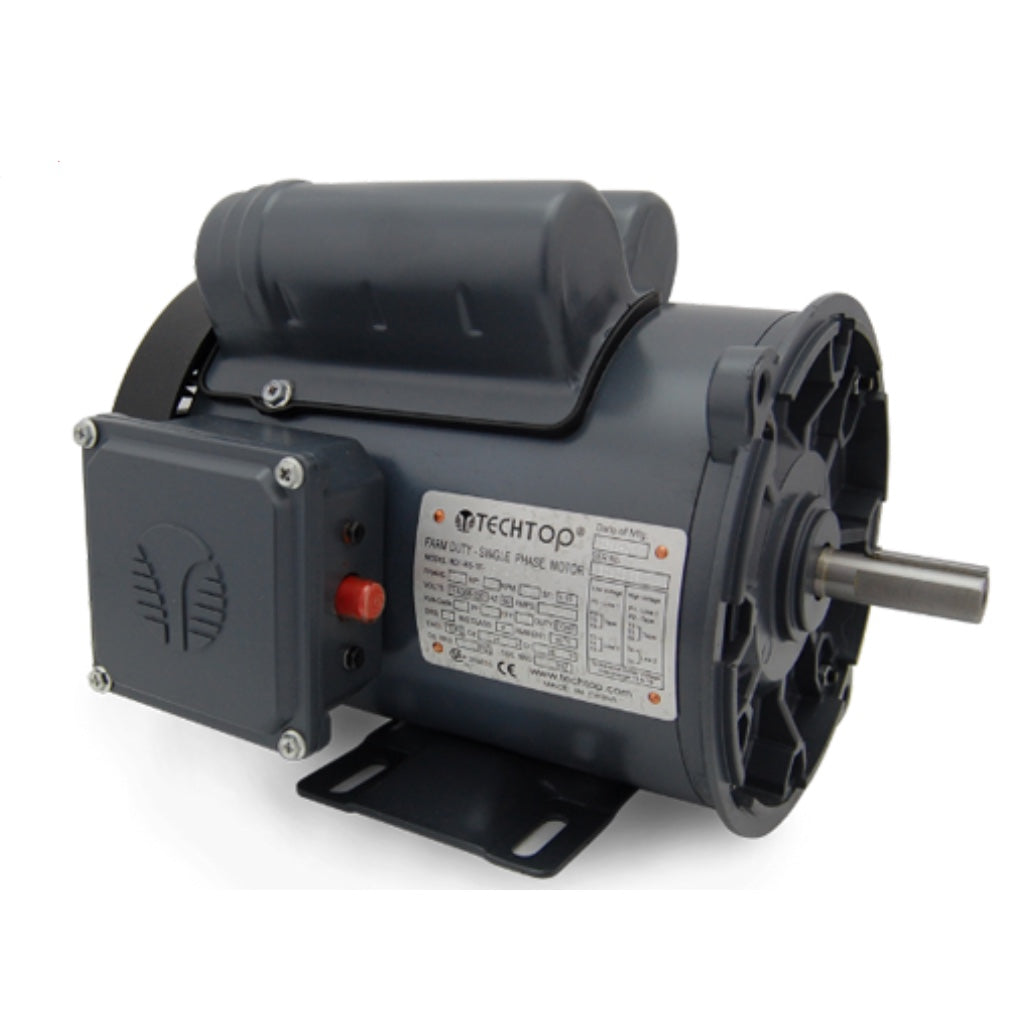 Techtop 1 HP RD1-RS-TF-56H-4-B-C-1 Farm Duty Electric Motor (1 HP, Single Phase, 115V / 208-230V, 1800 RPM, 56H, TEFC)