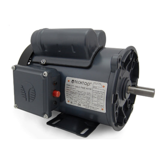 Techtop 1 HP RD1-RS-TF-143T-4-B-C-1 Farm Duty Electric Motor (1 HP, Single Phase, 115V / 208-230V, 1800 RPM, 143T, TEFC)