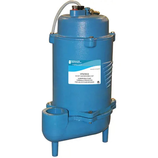 Goulds VTX0512 VTX Series Vortex Submersible Sewage Pump (1/2 HP, Single Phase, 230V)