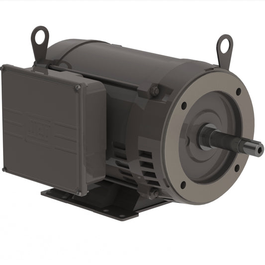 WEG 01036OS1C215JP Electric Motor - Rolled Steel (10 HP, Single Phase, 208-230V, 3600 RPM, 60 Hz, 213/5JP, IC01, ODP, Foot-Mounted)