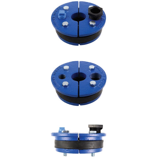 Simmons 139 Cast Iron Well Seal - 6" x 2" (Single Drop Pipe - Split Top Plate - Submersible)